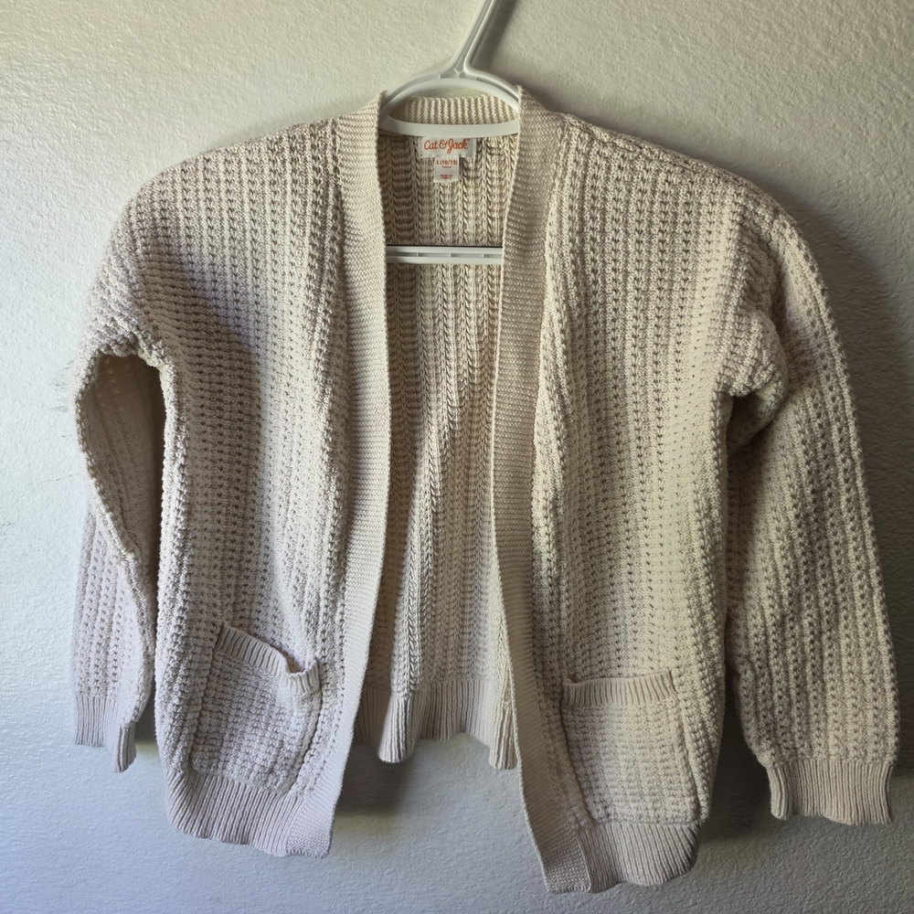 Cat & Jack Cream Knit Cardigan